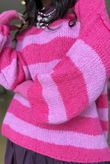Big Softie Block Stripe Cobain Knit Bubblegum